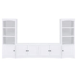 Laughlin 4-door Engineered Wood 78-inch TV Stand White - 724113
