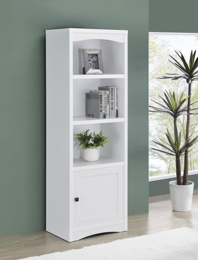 Laughlin 3-shelf Engineered Wood Media Tower White - 724114