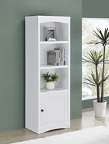 Laughlin 3-shelf Engineered Wood Media Tower White - 724114