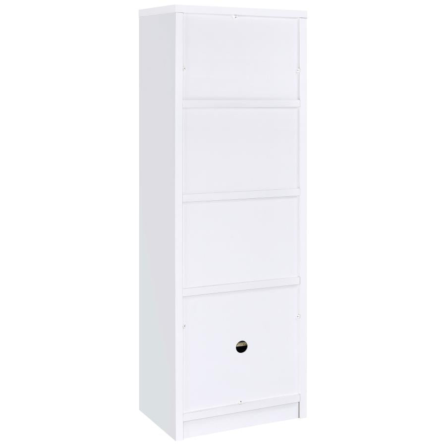 Laughlin 3-shelf Engineered Wood Media Tower White - 724114