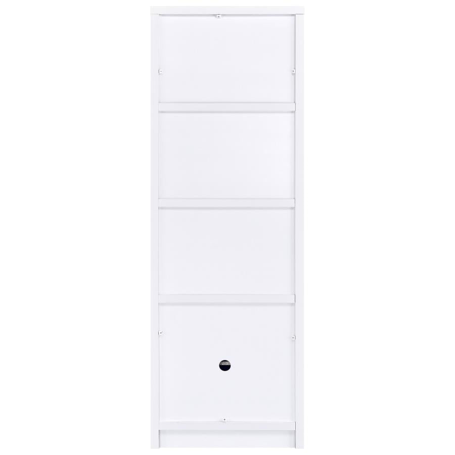Laughlin 3-shelf Engineered Wood Media Tower White - 724114