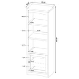 Laughlin 3-shelf Engineered Wood Media Tower White - 724114
