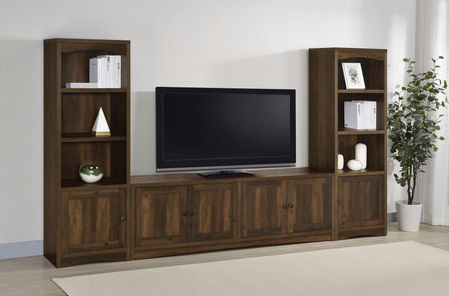Laughlin 4-door Engineered Wood 78-inch TV Stand Dark Pine - 724123