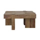 Samira Square Solid Wood Coffee Table Natural Sheesham - 724138