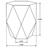 Zalika Hexagonal Solid Mango Wood End Table Natural - 724187