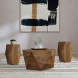 Zalika 3-piece Solid Wood Coffee and End Table Set Natural - 724188-S3