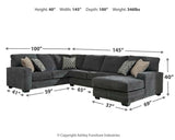 Tracling 3-Piece Sectional with Ottoman - 72600U1
