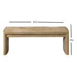 Upholstered Bench For Dining Room - Oak