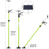 Adjustable Support Pole System For Drywalls And Cabinets With Carry Bag