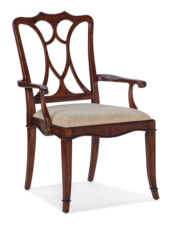 Charleston Upholstered Seat Arm Chair - 6750-75300-85