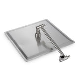 Luxury Rain Shower Head With Adjustable Arm, 10" Square, Stainless Steel - Brushed Nickel