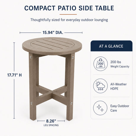 Round Outdoor Side Table