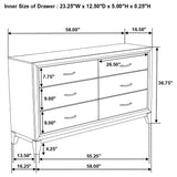 Cabrillo - 6 Drawer Dresser - Gray