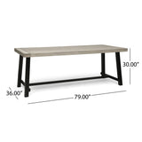Equilibrium - Outdoor Dining Table With Wooden Frame And Slat Top