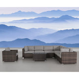 Stylish Entertainment Sectional Set, Outdoor Living