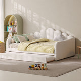 Shell Shaped Upholstered Daybed Frame With Slats