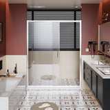 Sliding Shower Door With And Handle - Chrome