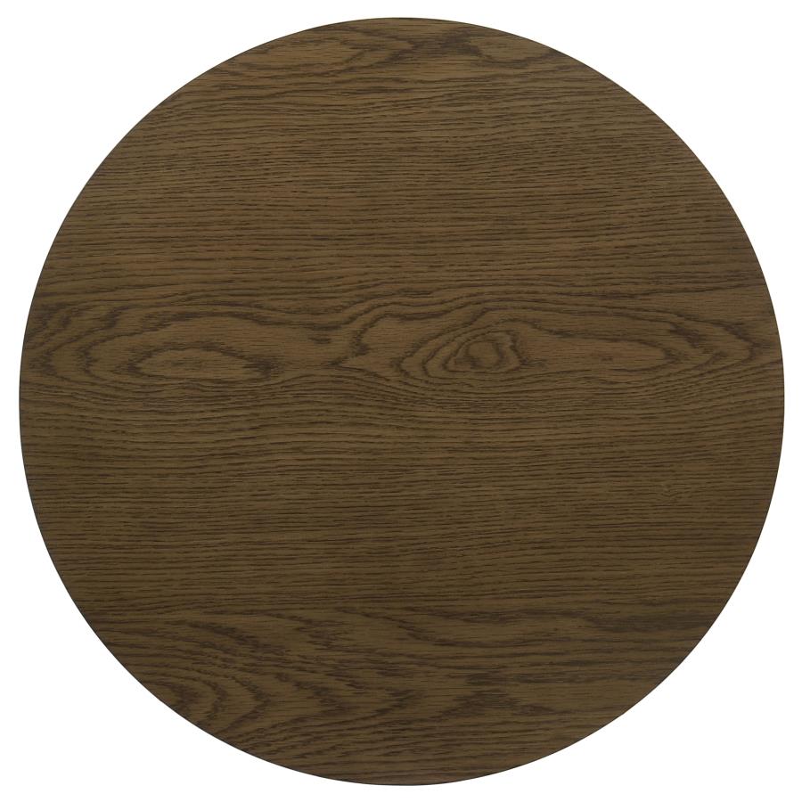 Kessler Round Sculptural Wood End Table Brown - 735997
