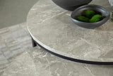 Lainey 2-piece Round Faux Marble Nesting Coffee Table Grey - 736028