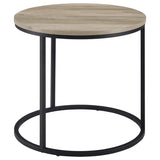 Lainey Round Occasional Side End Table Distressed Pine - 736047