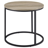 Lainey Round Occasional Side End Table Distressed Pine - 736047