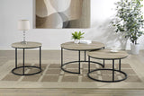 Lainey Round Occasional Side End Table Distressed Pine - 736047