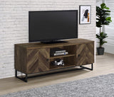 Myles 2-door Engineered Wood 60-inch TV Stand Rustic Oak - 736052