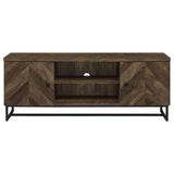 Myles 2-door Engineered Wood 60-inch TV Stand Rustic Oak - 736052