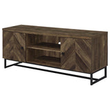 Myles 2-door Engineered Wood 60-inch TV Stand Rustic Oak - 736052