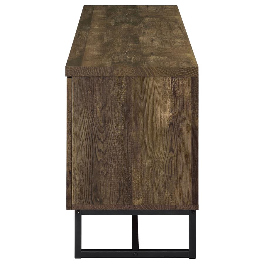 Myles 2-door Engineered Wood 60-inch TV Stand Rustic Oak - 736052