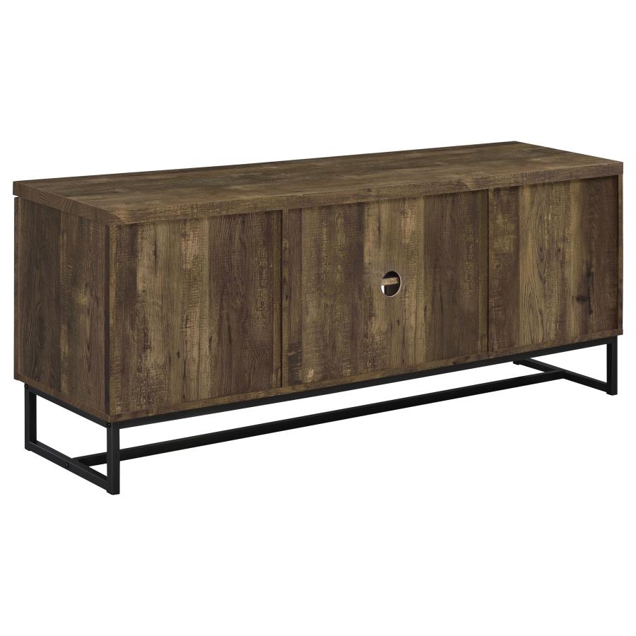 Myles 2-door Engineered Wood 60-inch TV Stand Rustic Oak - 736052