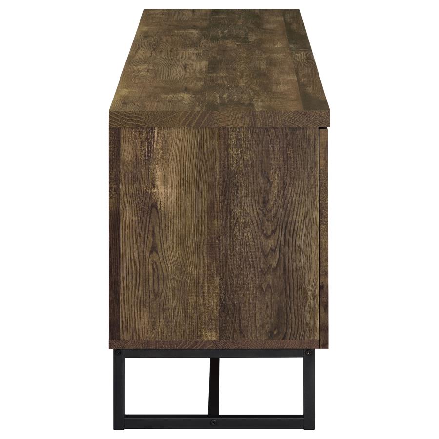 Myles 2-door Engineered Wood 60-inch TV Stand Rustic Oak - 736052