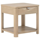 Marcelo Wood End Table with Drawer and Shelf Light Elm - 736057