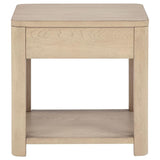 Marcelo Wood End Table with Drawer and Shelf Light Elm - 736057