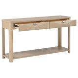 Marcelo Sofa Console Table with 2 Drawers and Shelf Light Elm - 736059