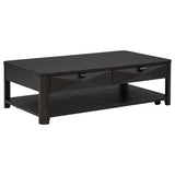 Marcelo Wood Coffee Table with 2 Drawers and Shelf Coffee - 736068