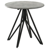 Hadi Round SmartTop Side End Table Cement and Gunmetal - 736177