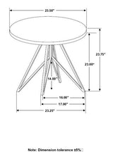 Hadi Round SmartTop Side End Table Cement and Gunmetal - 736177