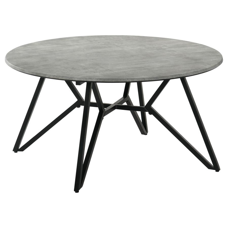 Hadi 2-piece Round SmartTop Coffee and End Table Set Cement - 736178-S2