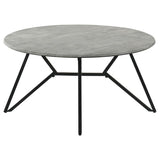Hadi 2-piece Round SmartTop Coffee and End Table Set Cement - 736178-S2