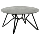 Hadi 3-piece Round SmartTop Coffee and End Table Set Cement - 736178-S3