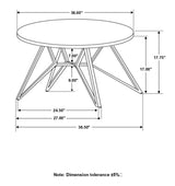 Hadi Round SmartTop Coffee Table Cement and Gunmetal - 736178