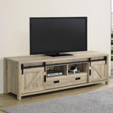 Madra 2-door Engineered Wood 79-inch TV Stand Distressed Pine - 736263