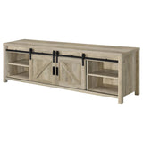 Madra 2-door Engineered Wood 79-inch TV Stand Distressed Pine - 736263