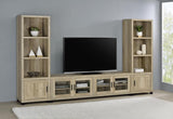 Sachin 3-piece 79-inch TV Entertainment Center Antique Pine - 736283-SET