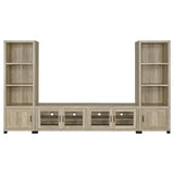 Sachin 3-piece 79-inch TV Entertainment Center Antique Pine - 736283-SET