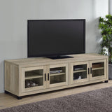 Sachin 4-door Engineered Wood 79-inch TV Stand Distressed Pine - 736283