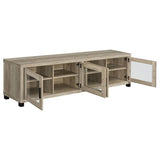 Sachin 4-door Engineered Wood 79-inch TV Stand Distressed Pine - 736283