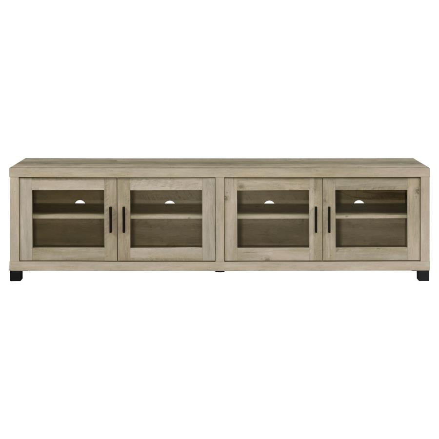 Sachin 4-door Engineered Wood 79-inch TV Stand Distressed Pine - 736283