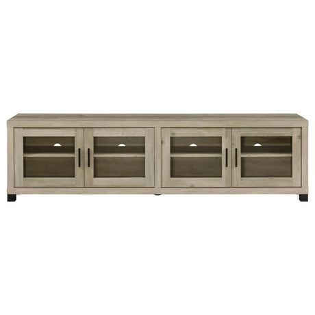 Sachin 4-door Engineered Wood 79-inch TV Stand Distressed Pine - 736283